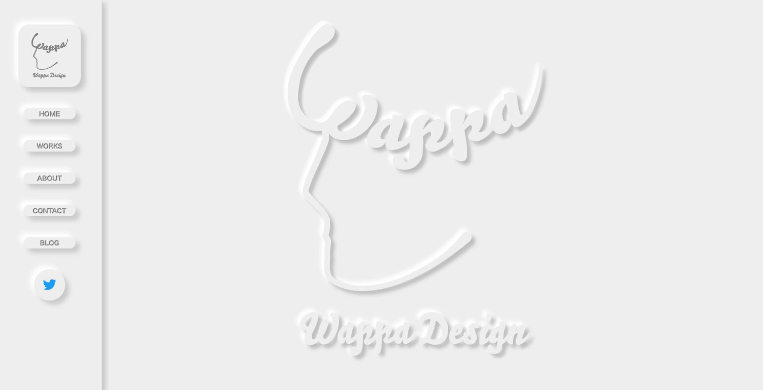 ポートフォリオサイトWappaDesignのファーストビュー